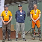 Kisojen voittajakolmikko vasemmalta: kisan 3. Vesa Kurki (Ilomantsi), Suomen mestari Jukka Perämäki (Kuortane) ja kisan 2. Jarmo Laatikainen (Ilomantsi). 

Kuvaaja Kimmo Heikkilä/Lusto